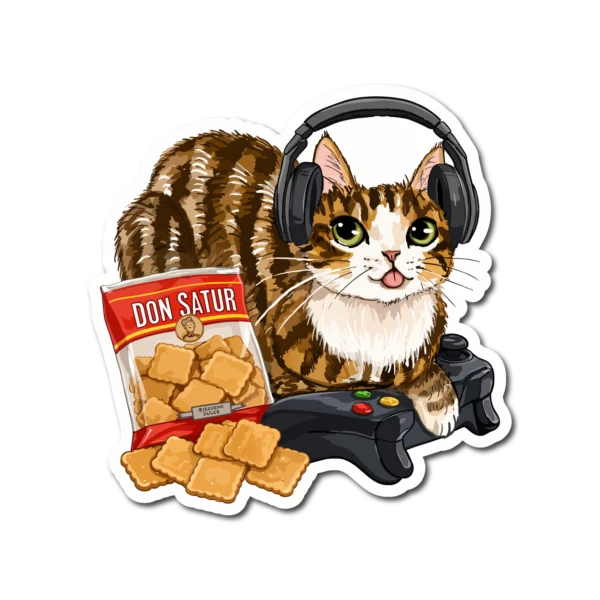 Calco Gato Gamer Don Satur