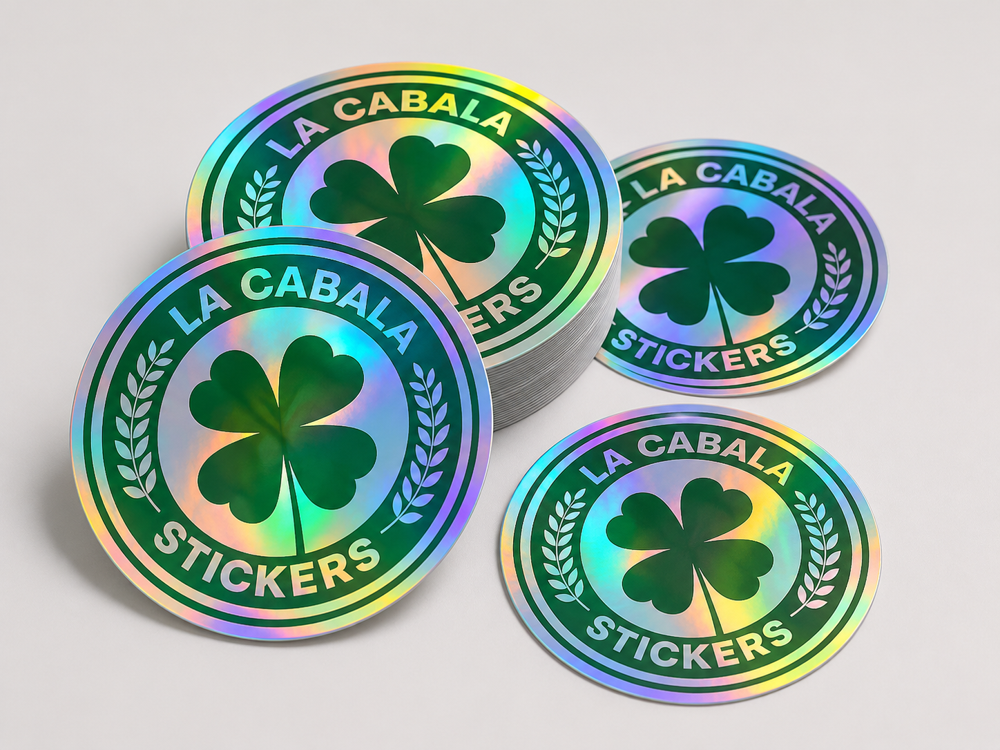 Stickers con logo holográficos