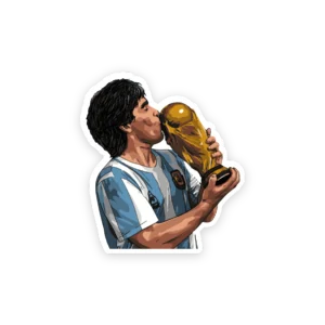 Calco Maradona Beso Copa