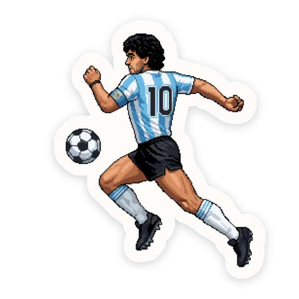 Calco Maradona Gol Del Siglo Pixel Art