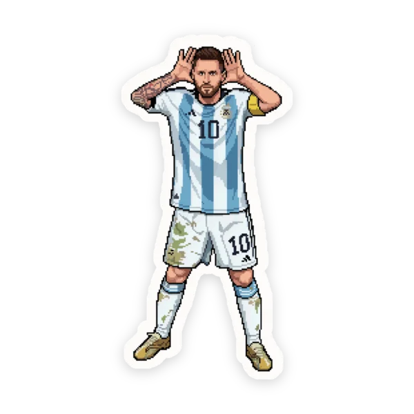 Calco Messi Topo Gigio Pixel Art