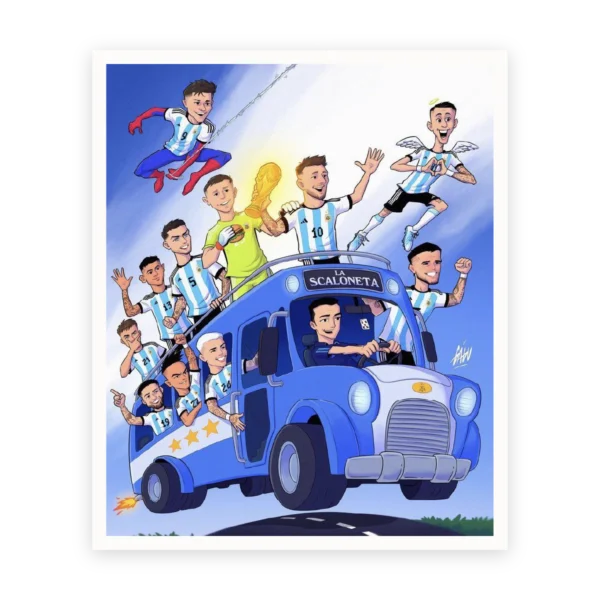 Calco Scaloneta Caricatura