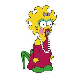 Calco Maggie Simpson con Maquillaje