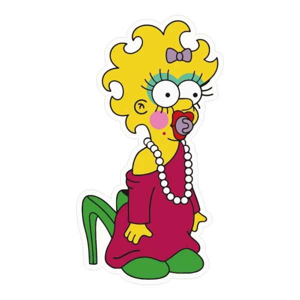 Calco Maggie Simpson con Maquillaje
