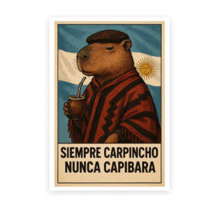 Calco "Siempre Carpincho Nunca Capibara"